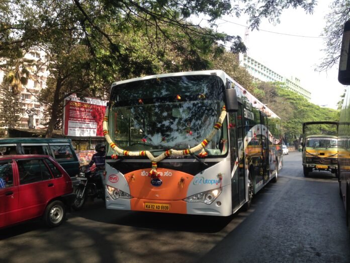 BYD electric bus in India