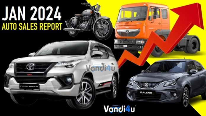 India's Auto Sales Jan 2024